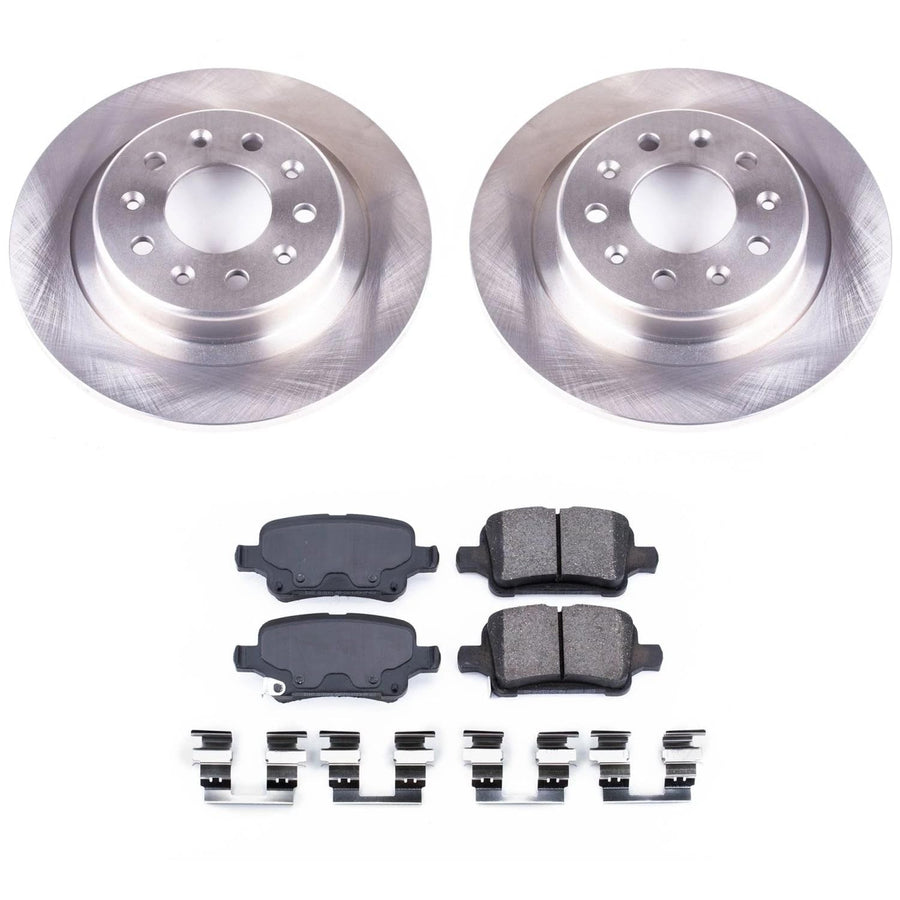 Power Stop KOE7717 Rear Replacement Brake Kit-OE Brake Rotors & Ceramic Brake Pads For Buick LaCrosse, Buick Regal Sportb, Buick Regal TourX, Chevy Malibu, GMC Terrain [Model Specific]