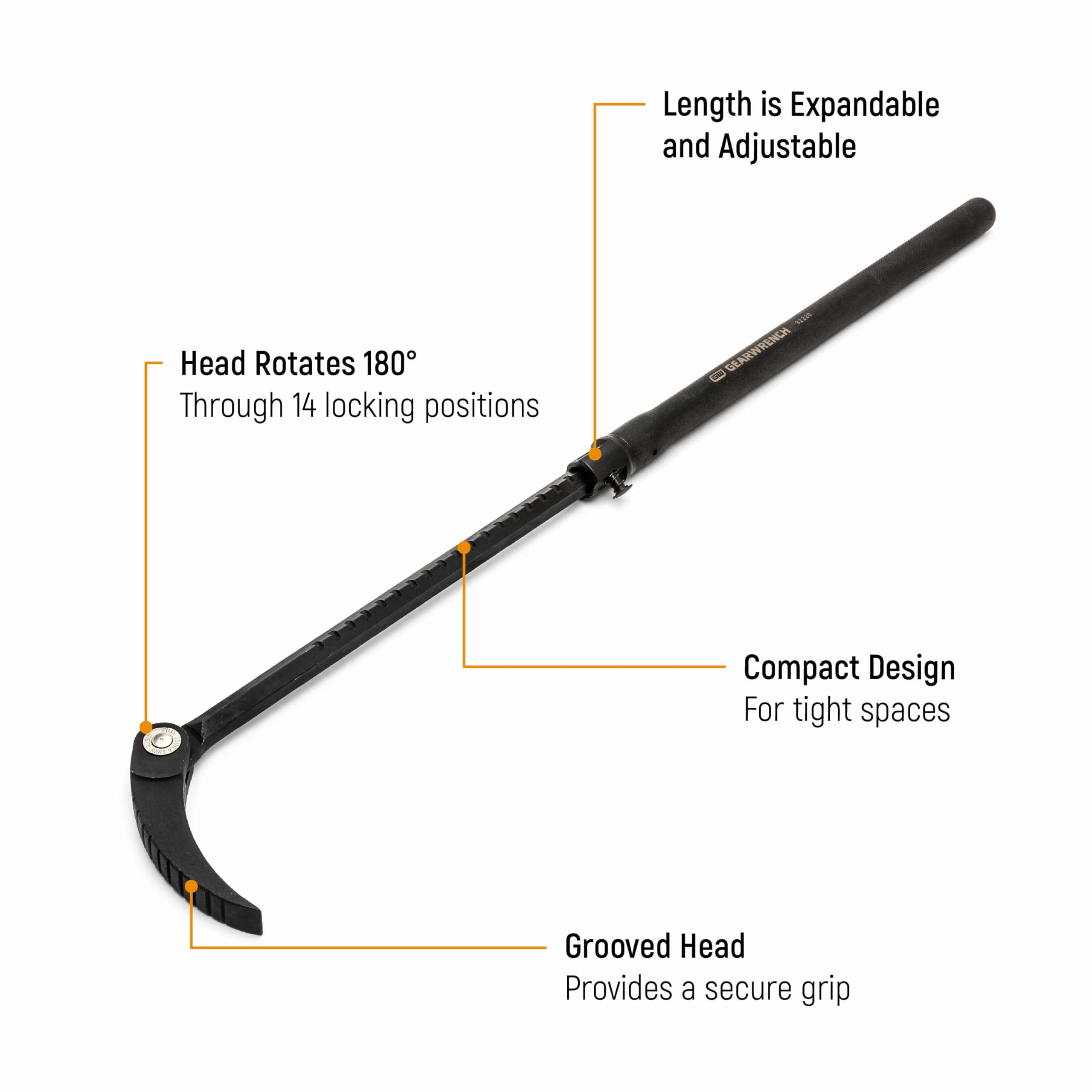 GEARWRENCH 82248 Extendable Pry Bar 29-48"