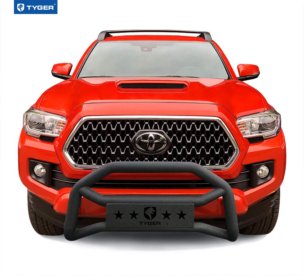 Front Bumper Guard TG-GD6T60028 Compatible with 2016-2023 Tacoma | Textured Black | Light Mount | Bull Bar
