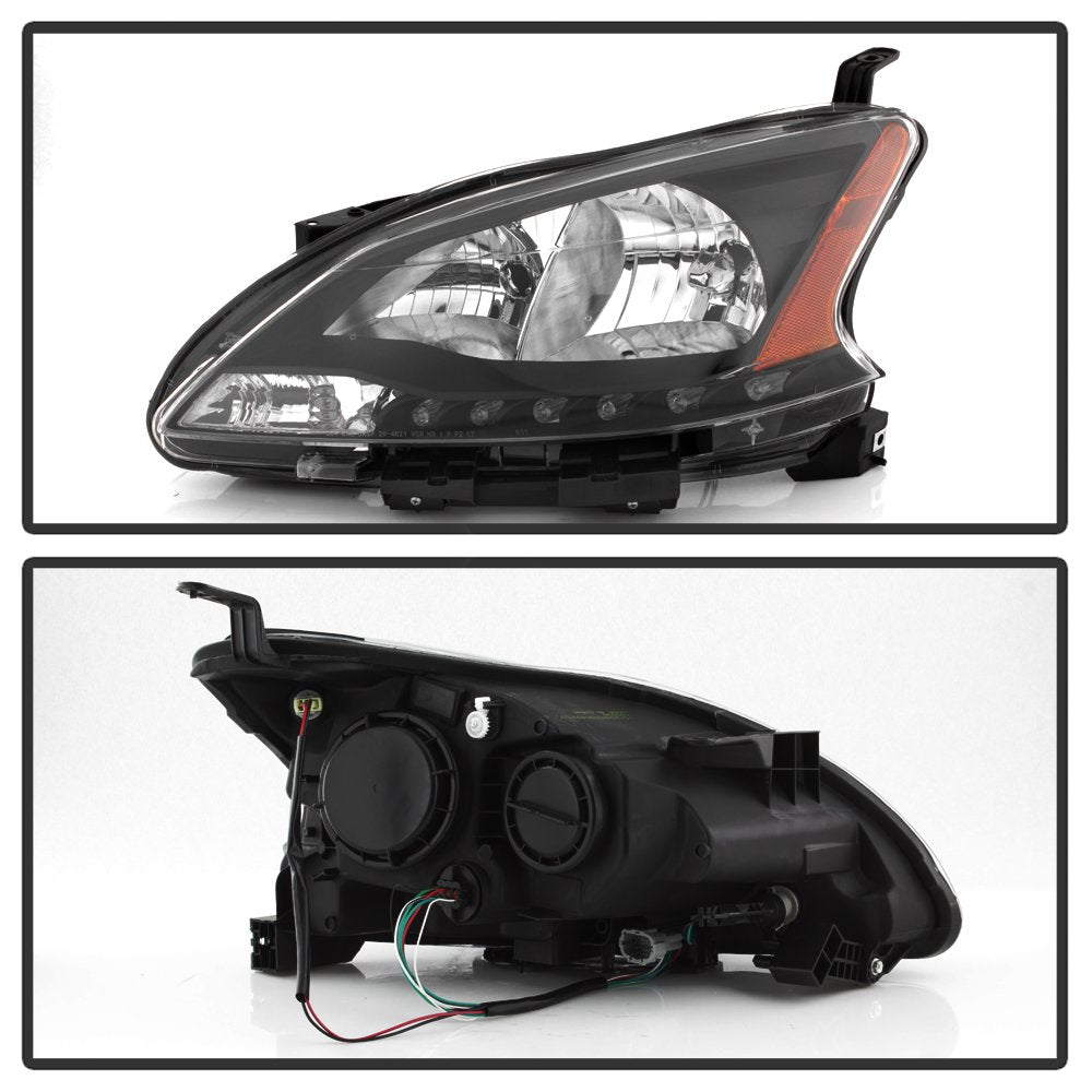 Nissan Sentra 2013-2015 Black OEM Style Headlights xTune