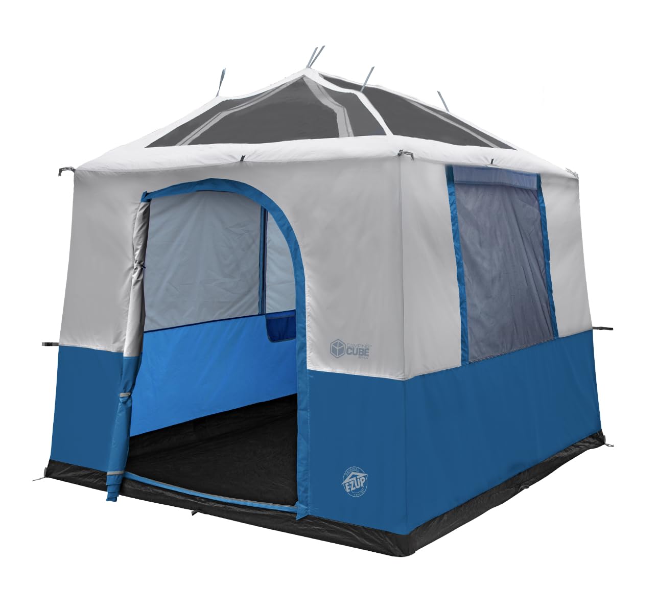 Camping Cube Sport E-Z UP, Converts 10' Angled Leg Canopy into Camping Tent, Royal Blue (Canopy/SHELTER/Poles NOT Included)