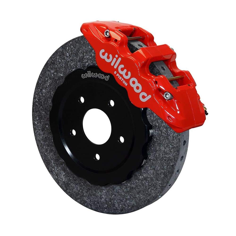 140-13154-CSICR WILWOOD AERO6 Dynamic Front Kit,14.00" C/SiC Rotor,Red 97-04 Corvette C5/Z06 05-13 C6