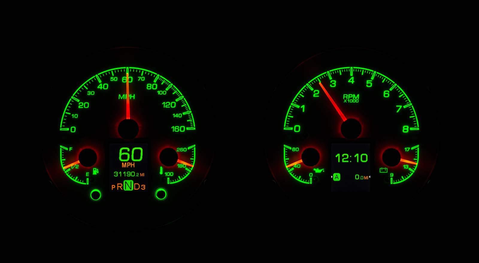 Dakota Digital Customizable Gauge Kit 67 68 Chevy Camaro Silver Alloy HDX-67C-CAM-S