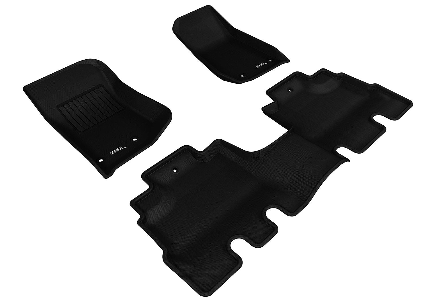 Kagu 3D MAXpider Custom Fit Floor Mat (Black) for 2014-2018 Jeep Wrangler JK Unlimited - 1ST Row 2ND Row