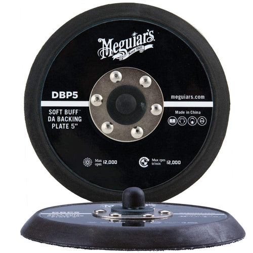 5" Meguiar’s Soft Buff DA Backing Plate DBP5 - Dual Action Backing Plate for DA Polishers that Distributes Pressure Evenly, Improves Polishing Efficiency and is Made with Durable Construction, 1 Count