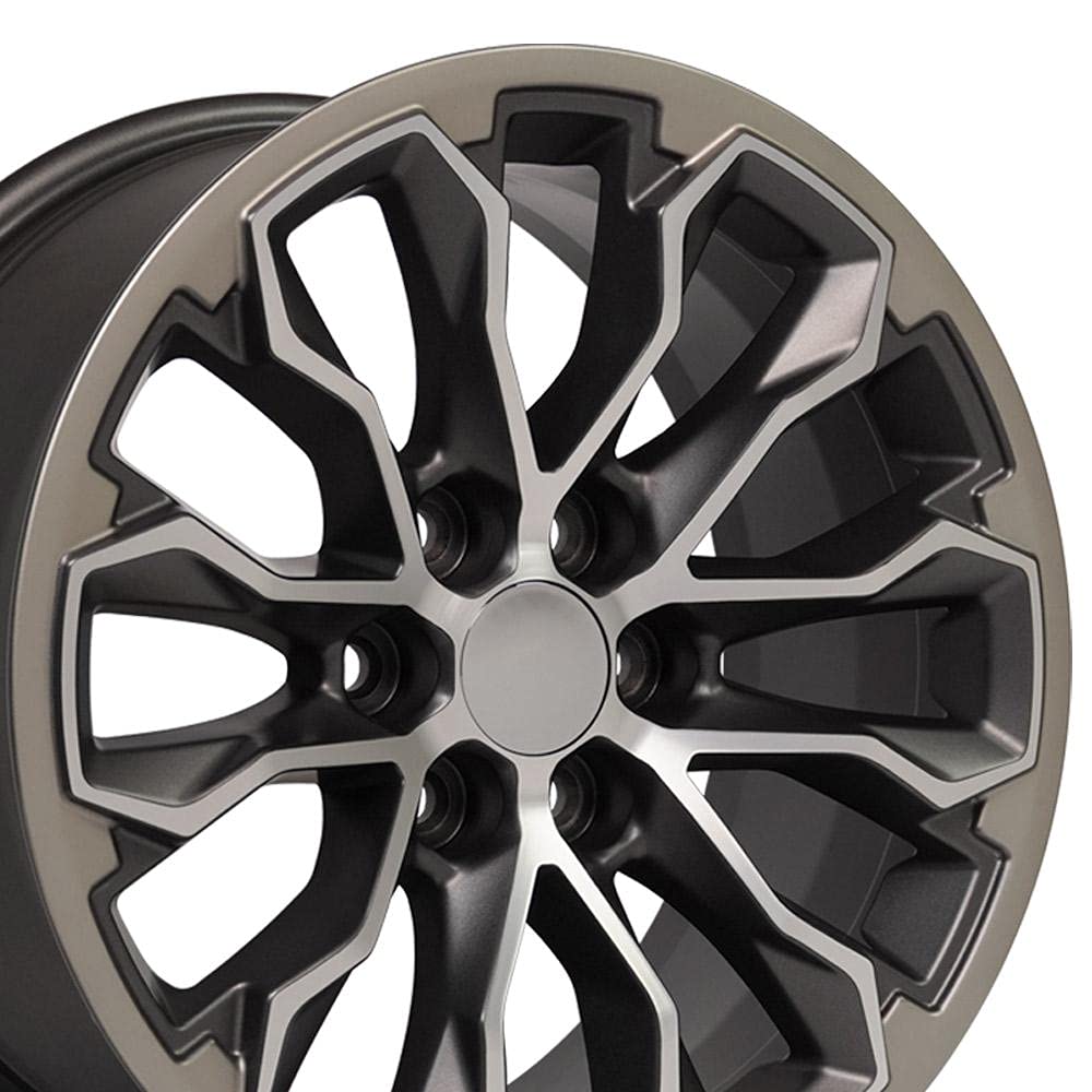 CV54-17080-6120-33MG1 OE Wheels 17" Replica Wheel fits Chevy Colorado ZR2 Mach'd Satin Gunmetal 17x8