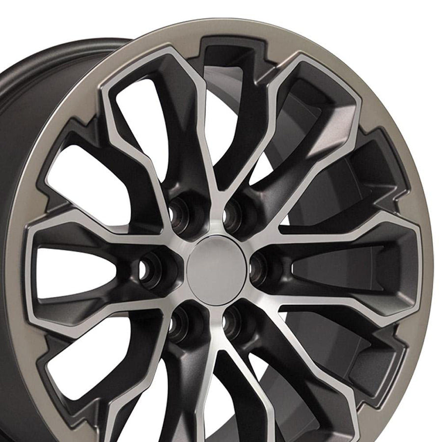 CV54-17080-6120-33MG1 OE Wheels 17" Replica Wheel fits Chevy Colorado ZR2 Mach'd Satin Gunmetal 17x8