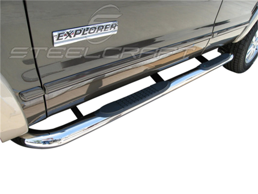 3 in. Round Side Bar Steelcraft 212800 Black Powdercoat 3 in. Round Side Bar