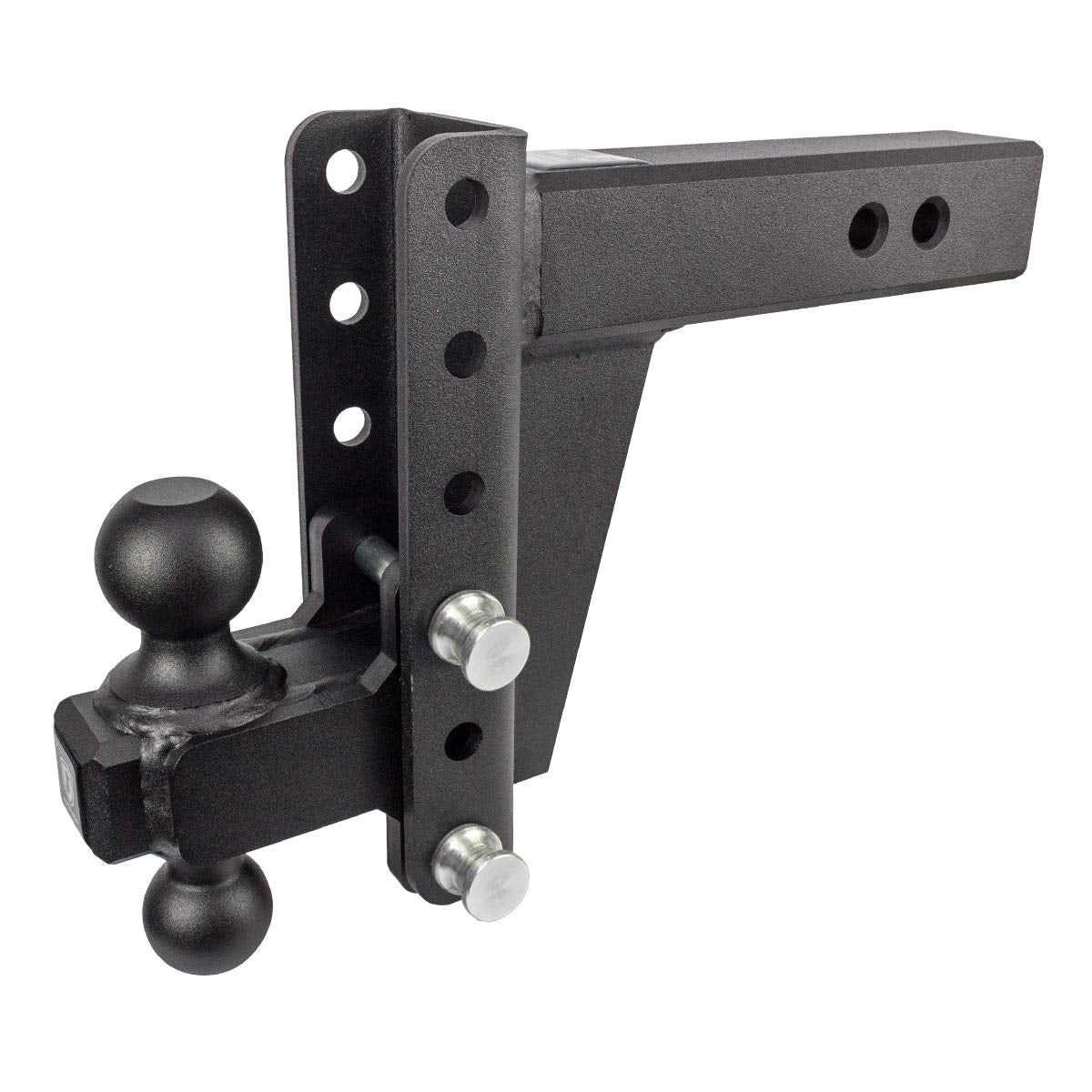 2.5" BulletProof Hitches Adjustable Extreme Duty Trailer Hitch (36,000lb. Rating) - 6" Drop/Rise with 2" and 2 5/16" Dual Ball - Powder Coat, Solid Steel, Corrosion-Resistant