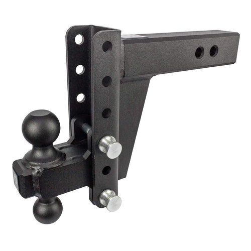 2.5" BulletProof Hitches Adjustable Extreme Duty Trailer Hitch (36,000lb. Rating) - 6" Drop/Rise with 2" and 2 5/16" Dual Ball - Powder Coat, Solid Steel, Corrosion-Resistant