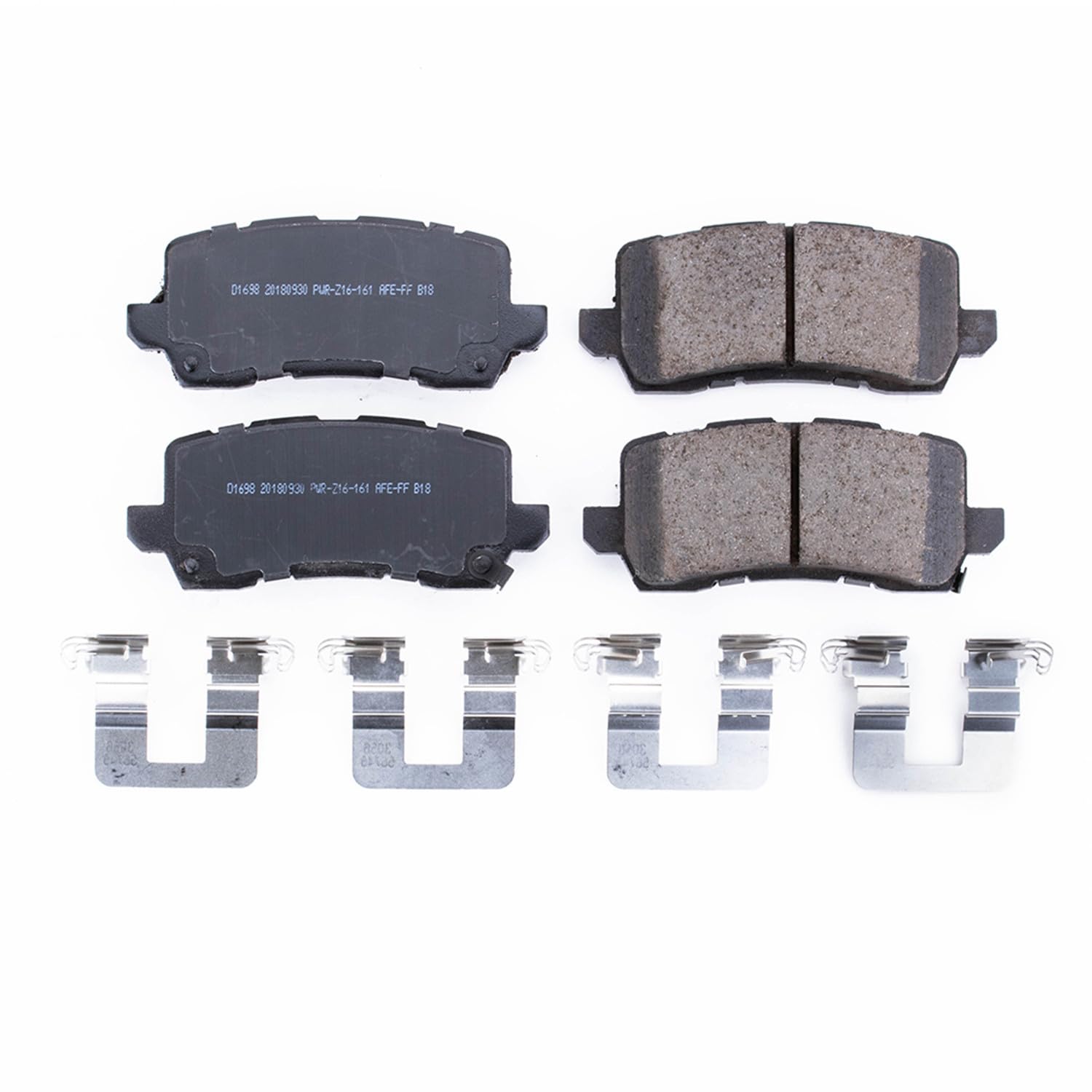 Power Stop Front Brake Kit For Acura MDX 2017-20 |Honda Odyssey 2018-20 |RLX 2014-20 |TLX 2015-20 - Ceramic Brake Pads With Installation Hardware, 17-1698