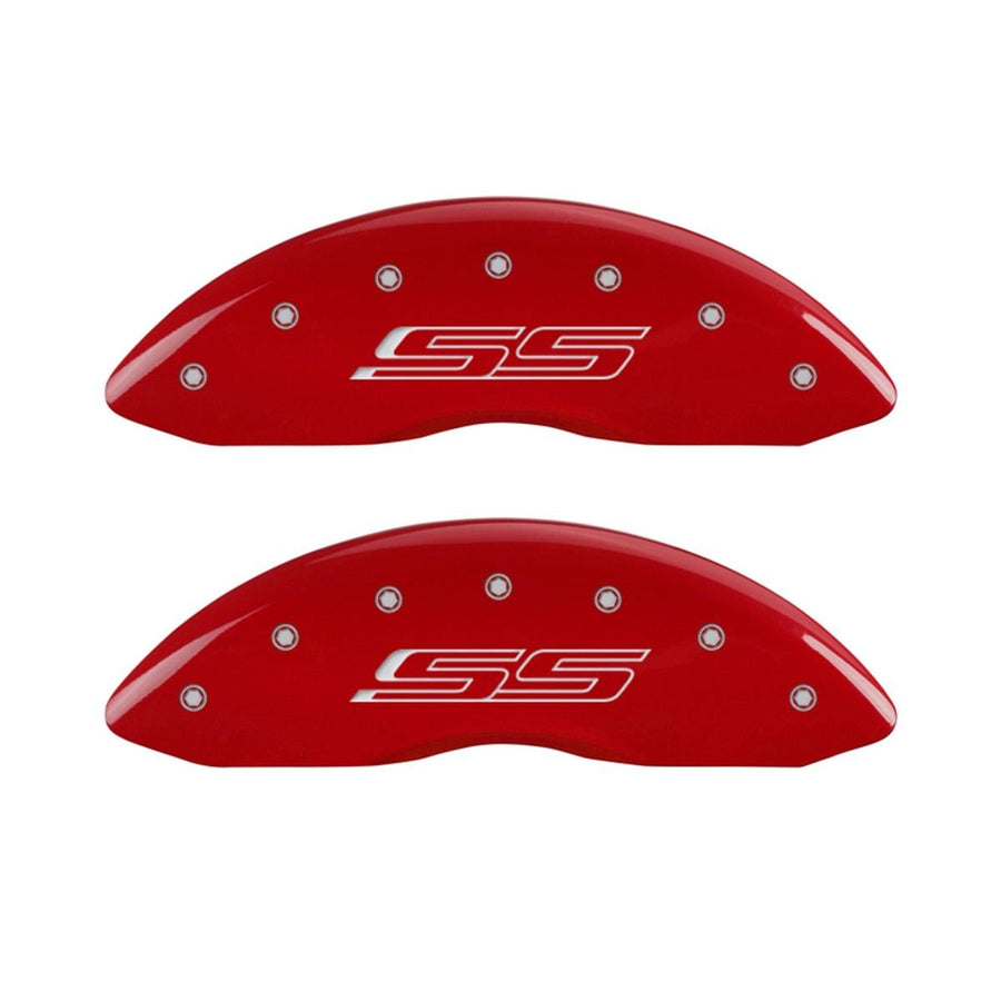 MGP Caliper Covers Red 14231SSS5RD Generation 5 & Camaro Caliper Covers - Engraved Front & Rear44; Set of 4