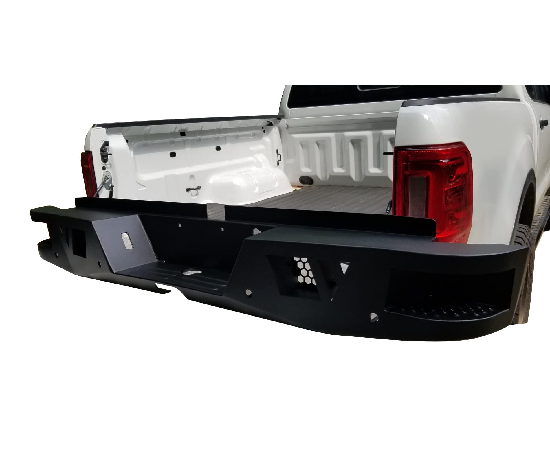 Heavy Duty Black Horse Armour Rear Bumper Satin Black Compatible with 2019-2023 Ford Ranger-ARB-FORA