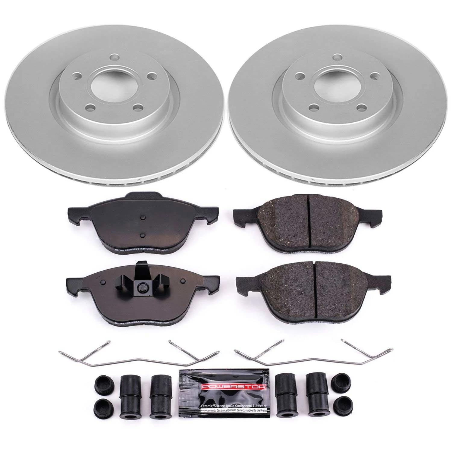 Power Stop Z23 Evolution Geomet Coated Brake Kit Front For Ford C-Max, Ford Escape, Volvo C30, Volvo C70, Volvo S40, Volvo V50 [Model Specific]