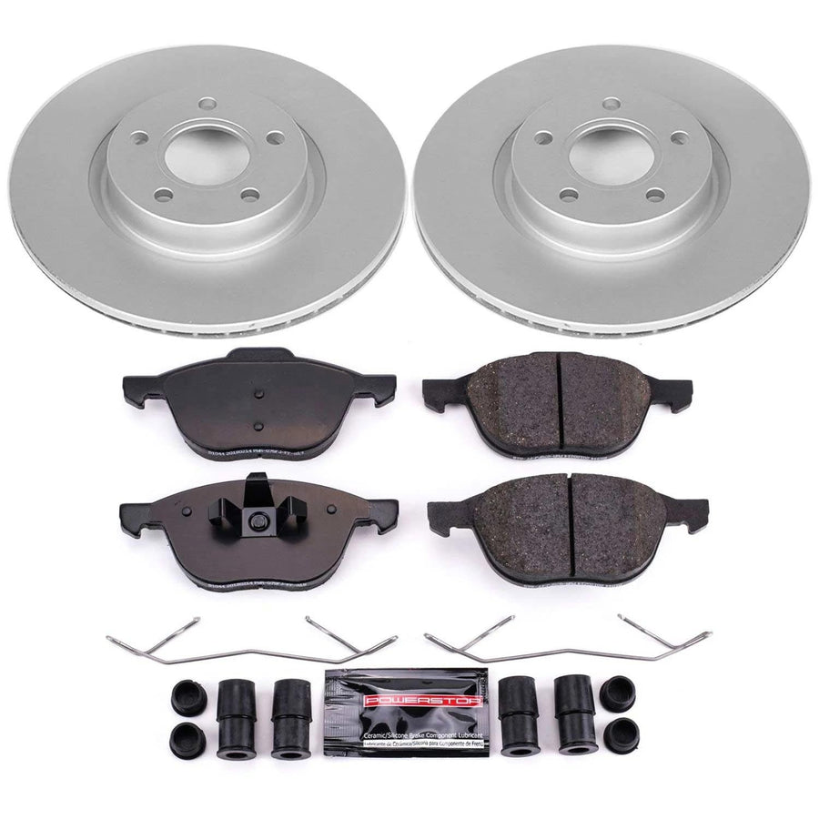 Power Stop Z23 Evolution Geomet Coated Brake Kit Front For Ford C-Max, Ford Escape, Volvo C30, Volvo C70, Volvo S40, Volvo V50 [Model Specific]