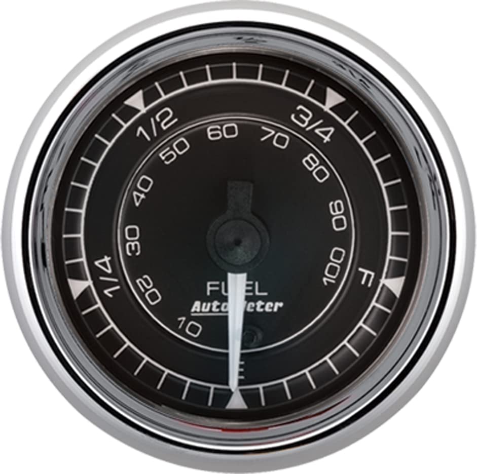 Auto Meter Fuel Level Gauge 9715, 73 E 8-12F Ω, Chrono Chrome