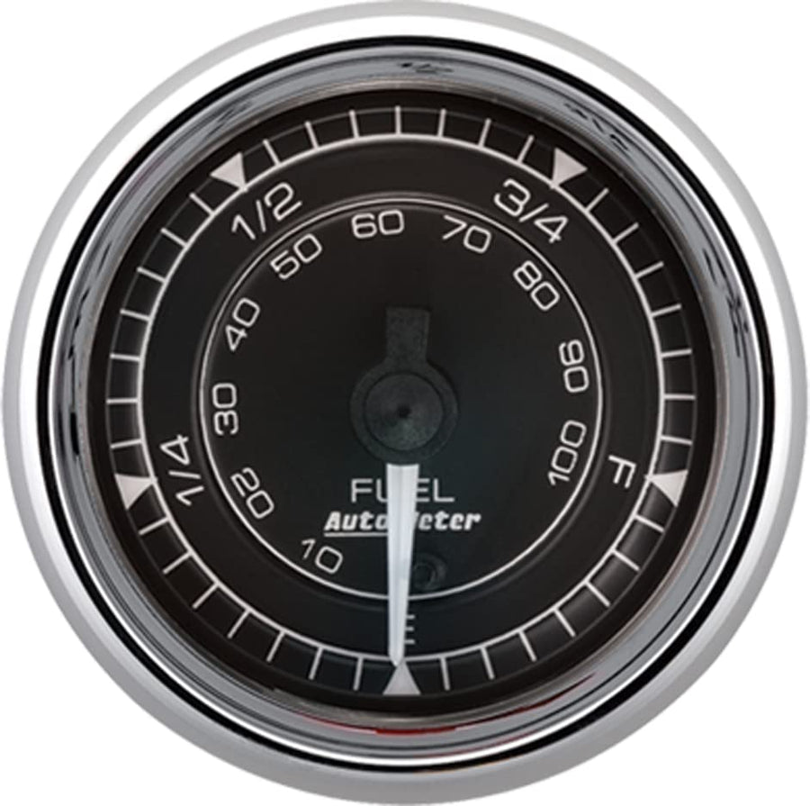 Auto Meter Fuel Level Gauge 9715, 73 E 8-12F Ω, Chrono Chrome