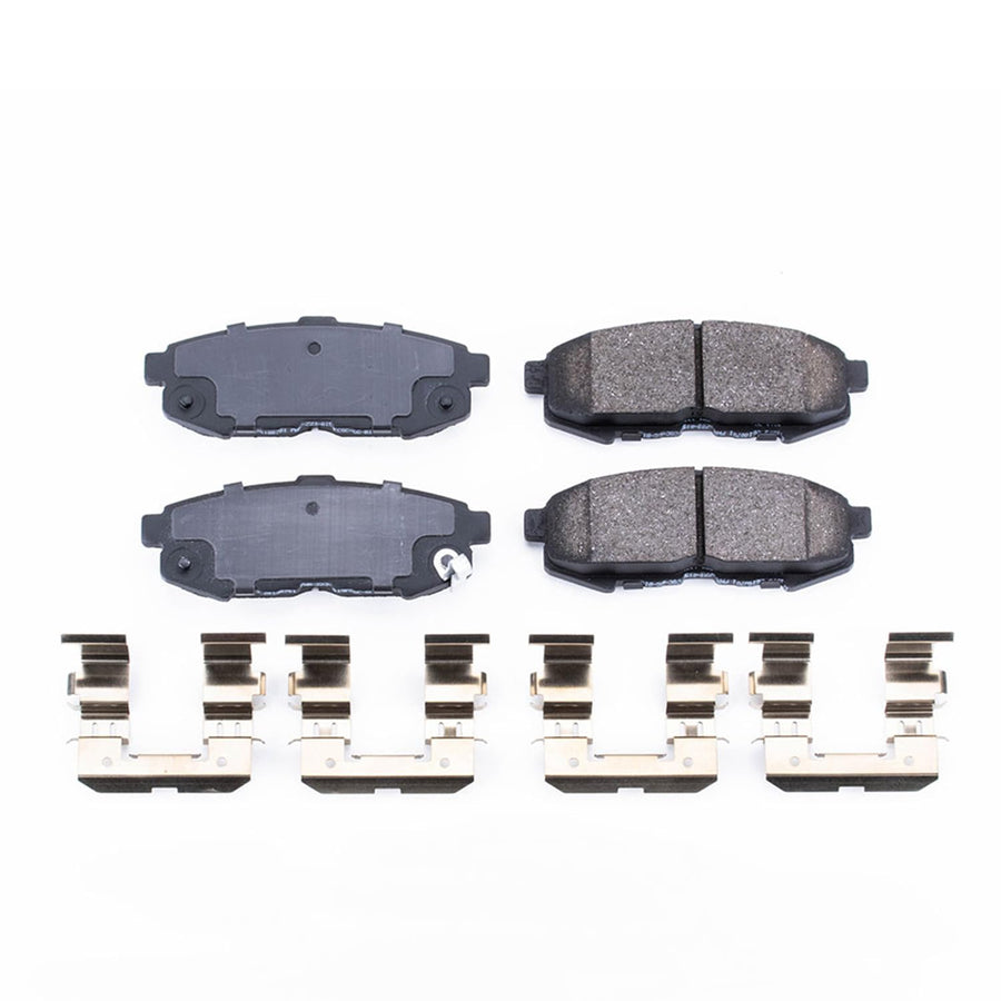 Power Stop Brake Kit Rear For Mazda MPV 2004-06 - Ceramic Brake Pads With Installation Hardware, 17-1073