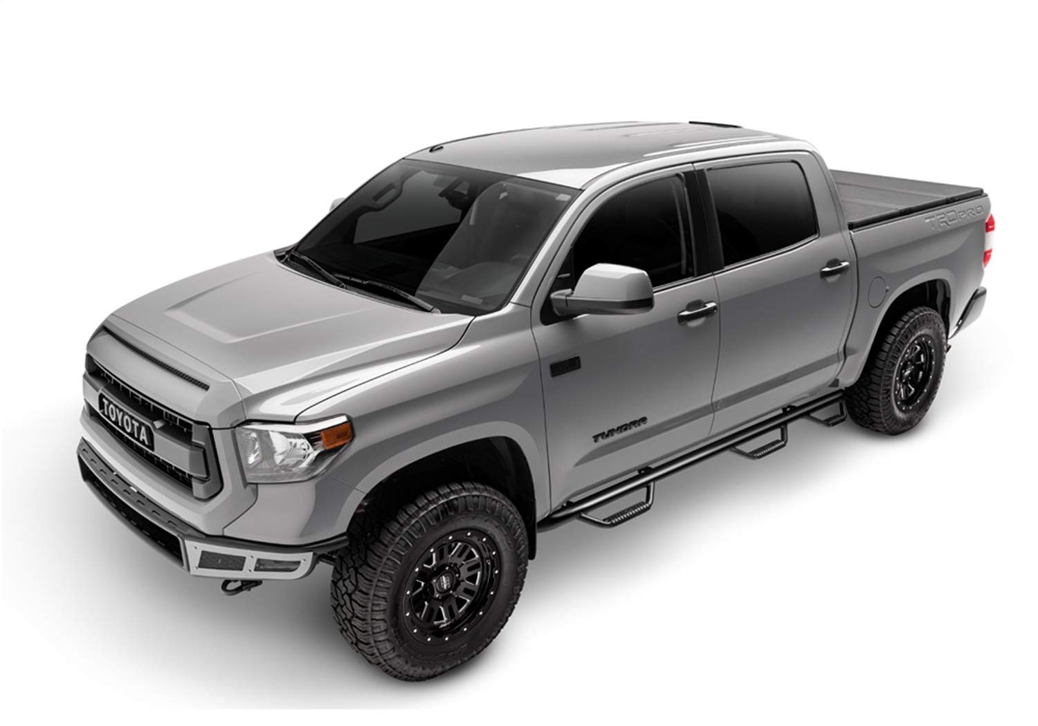 N-Fab Steps Nerf | Textured Black, Wheel-to-Wheel w/ Bed Access | C15102QC-6-TX | Fits 2015-2016 Chevrolet/GMC 2500 / 3500 Double Cab 8' Long Bed, SRW / DRW Gas / Diesel