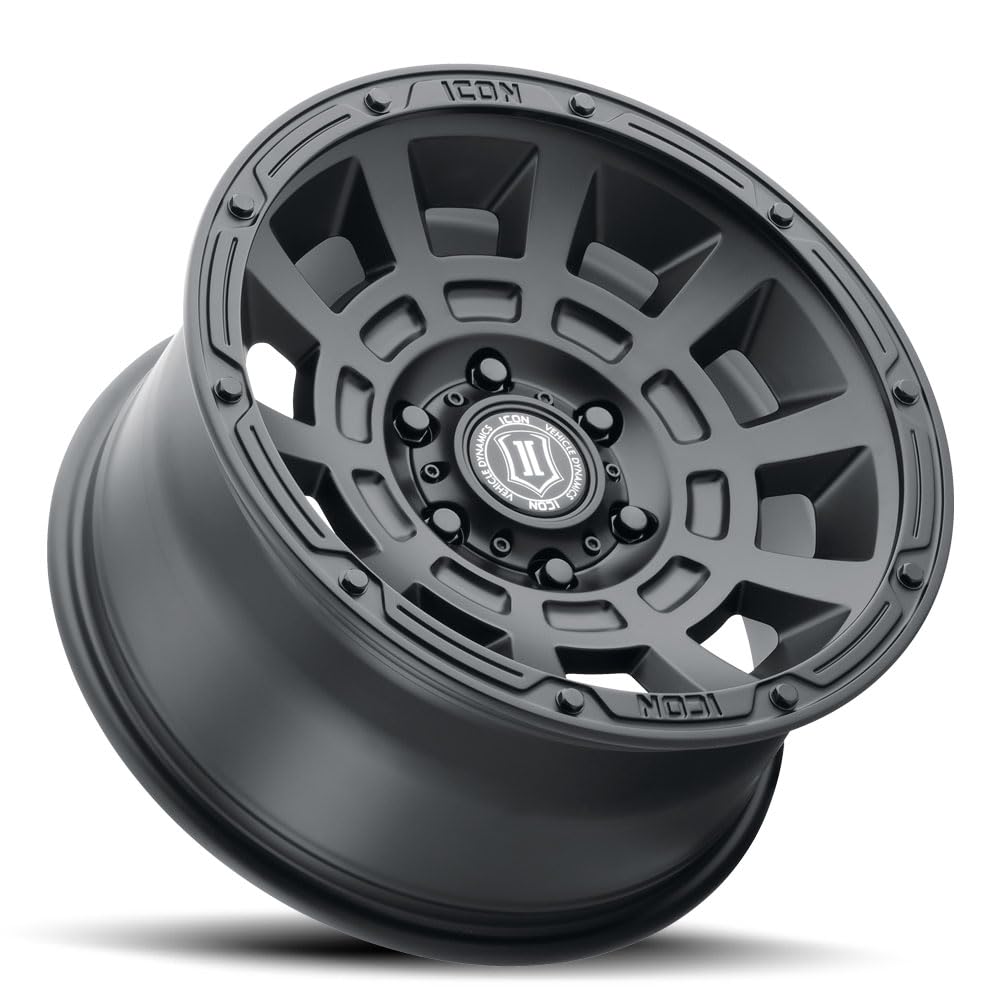 Thrust ICON Alloys, Satin Black, 17 x 8.5/6 x 5.5, 0mm Offset, 4.75" BS, 2817858347SB