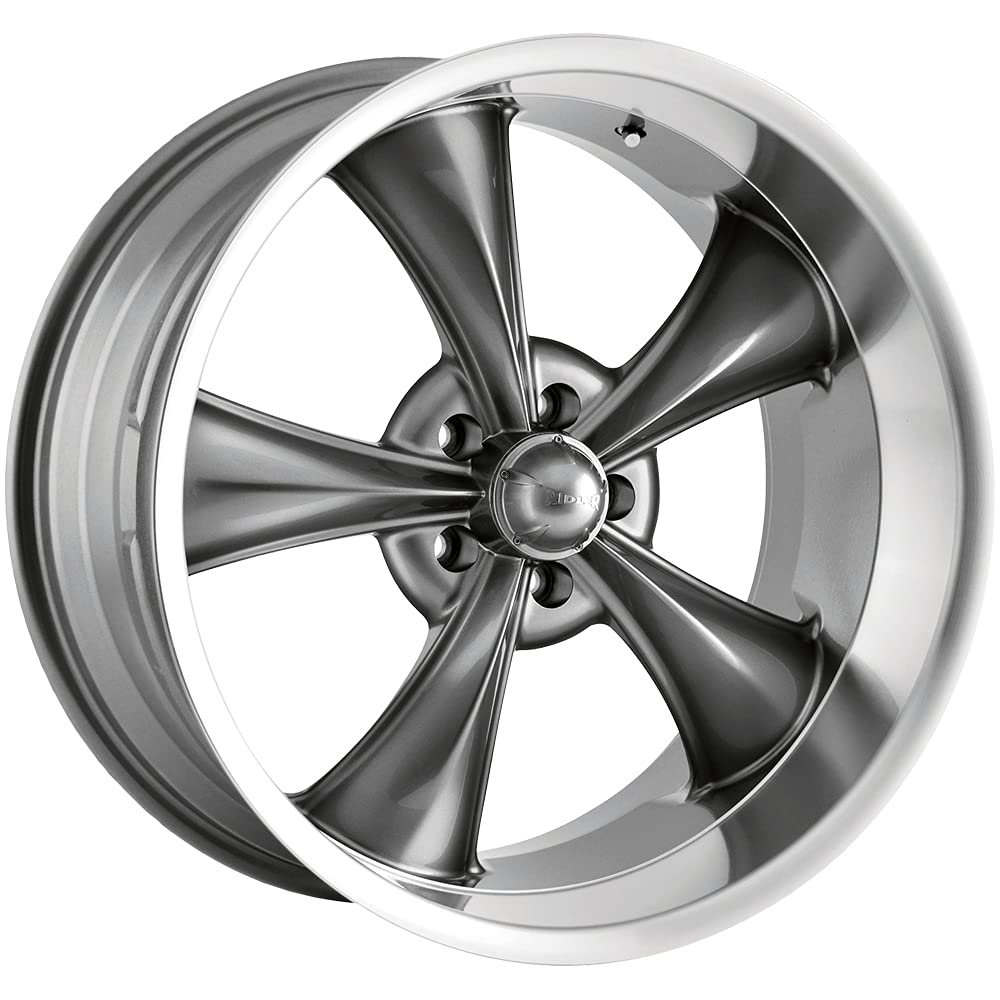 18x9.5 695, Bolt Pattern: 5x5/, Offset: 6, GREY W/MACHINED LIP, set of 1