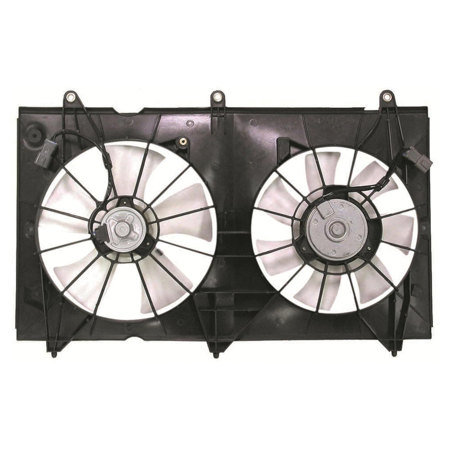 03-07 HONDA ACCORD AC CONDENSER (2/4DR, L4) + RADIATOR COOLING FAN (DENSO BRAND, W/ SHROUD, W/ MOTOR) (DUAL FUNCTION) 04 05 06 2003 2004 2005 2006 2007