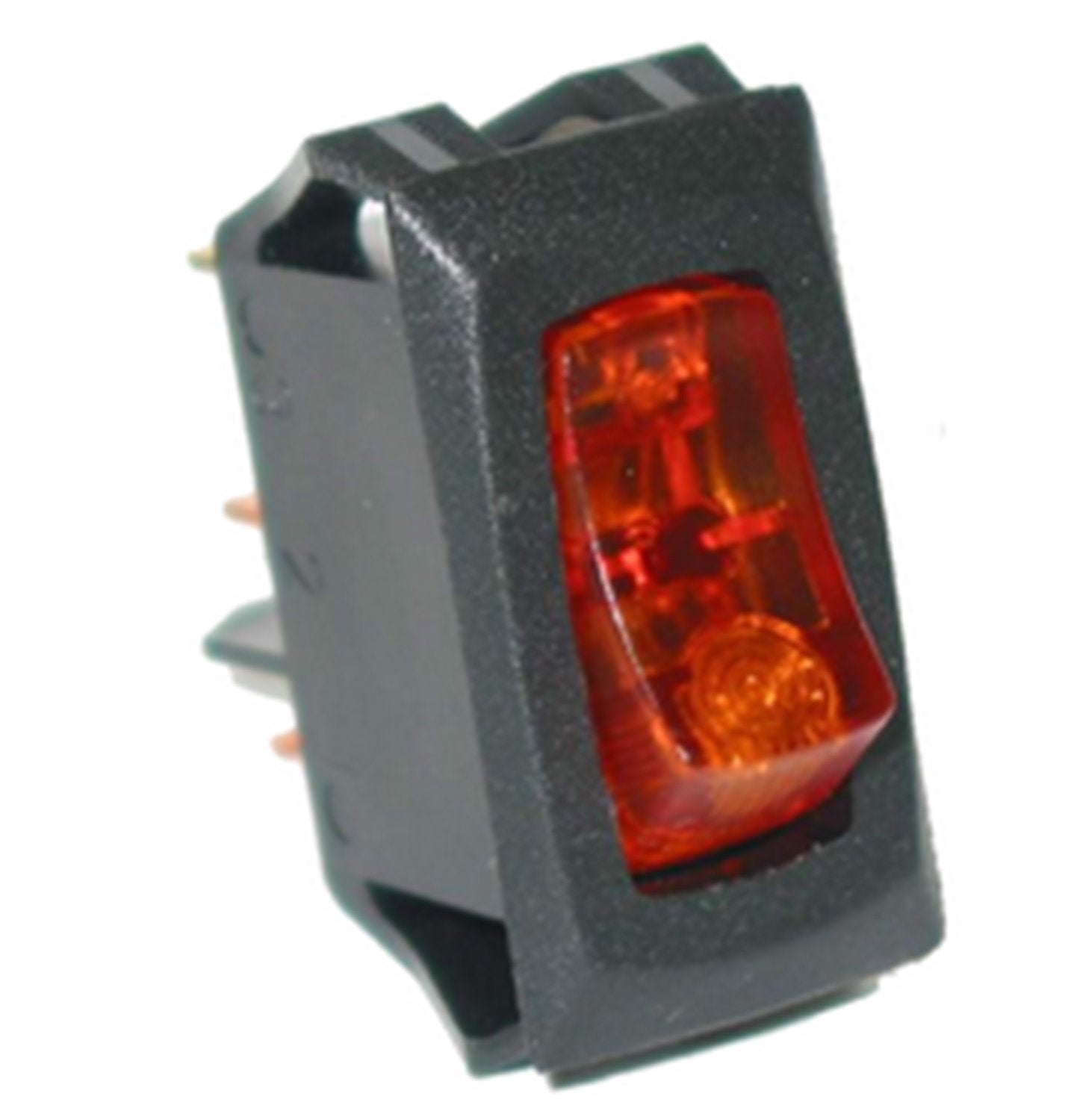 80414 Painless Performance Small Rocker Switch, On-Off, Amber Lighted