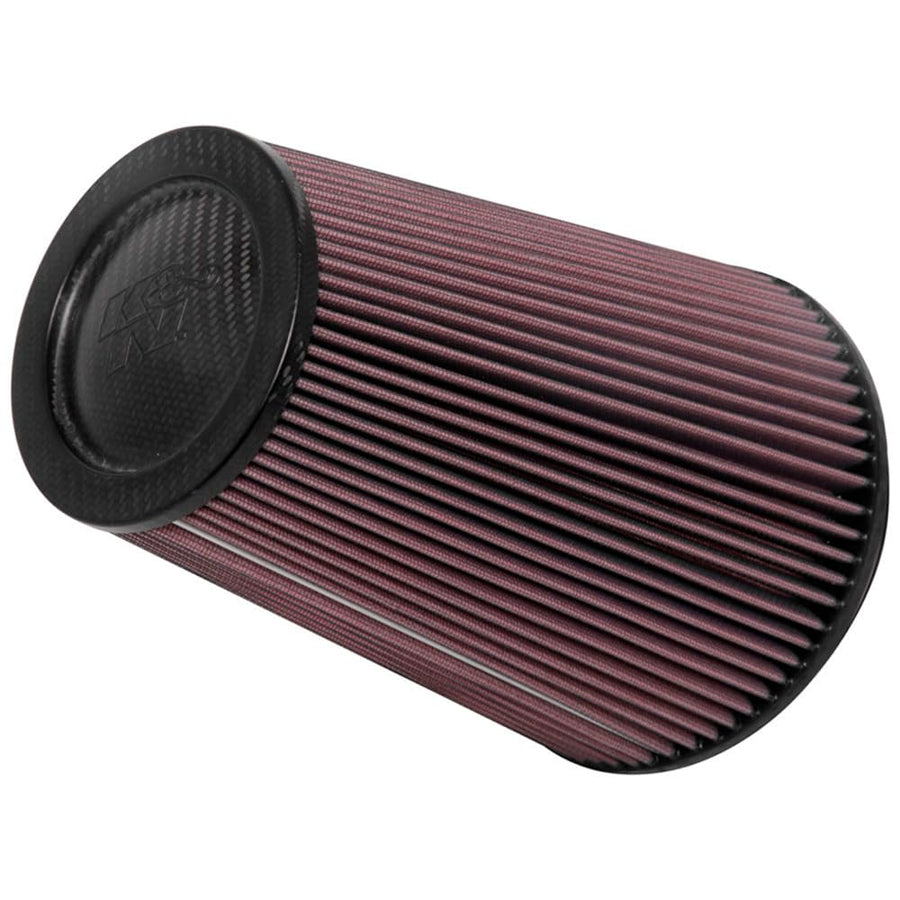 High-Flow K&N Original Lifetime Universal Air Filter - Carbon Fiber Top: High Performance, Premium: Flange Diameter: 6 In, Filter Height: 10 In, Flange Length: 1 In, Shape: Tapered Conical, RP-3280