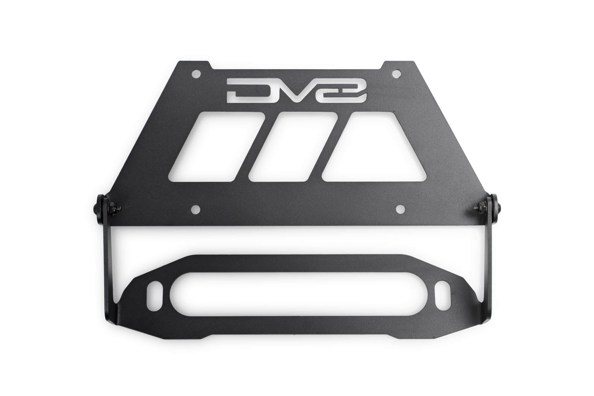 Flip-up Fairlead Mounted License Plate Bracket | Universal Design Compatible with Flat Standard Fairlead Mounts | Flips Up & Out of The Way to Provide Access to The Winch Rope