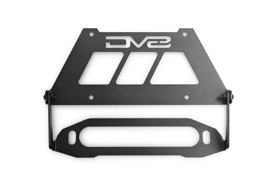 Flip-up Fairlead Mounted License Plate Bracket | Universal Design Compatible with Flat Standard Fairlead Mounts | Flips Up & Out of The Way to Provide Access to The Winch Rope