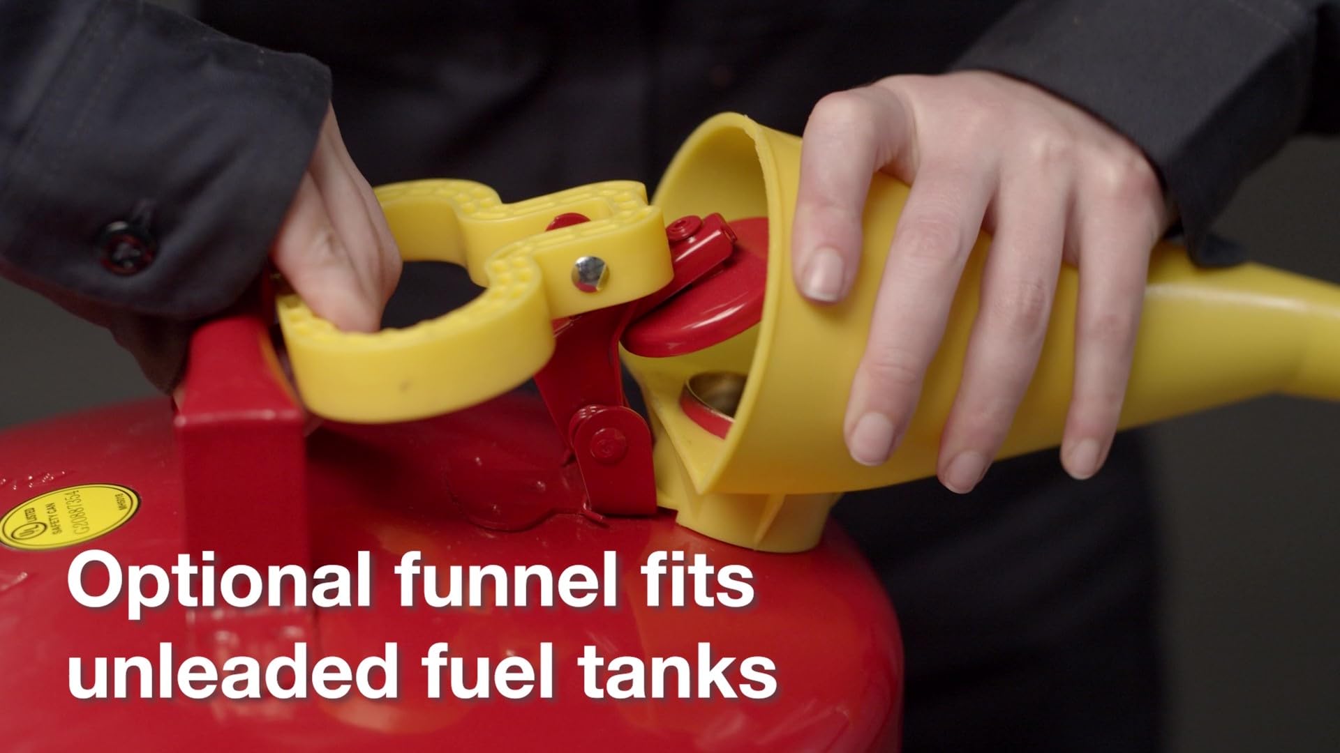 2 Gallon Eagle Type I Red Safety Gas Can for Gasoline with Flame Arrester, Self-Closing Lid, and F-15 Funnel, Made in the USA, Galvanized Steel Flammable Storage Can, UI20FS