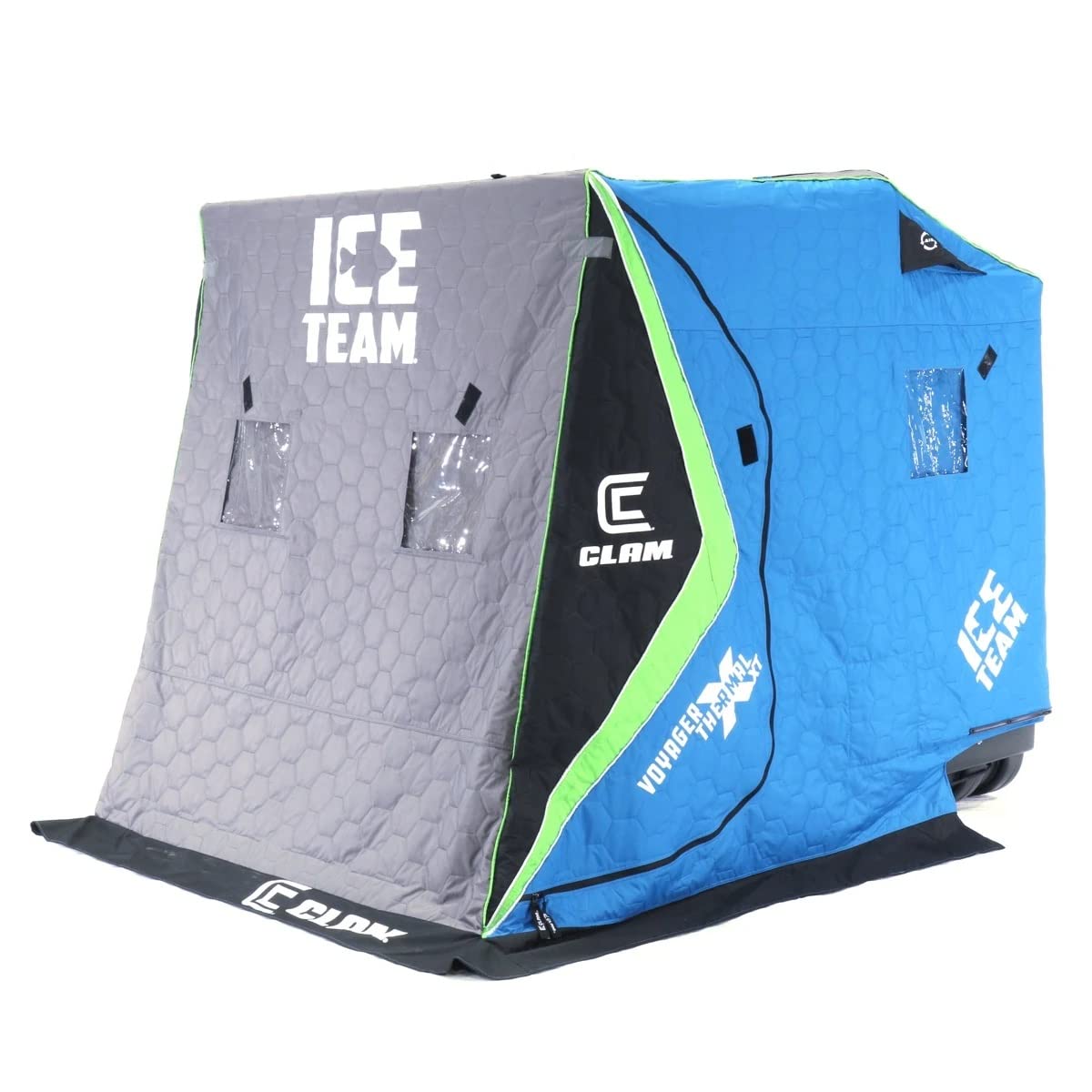 CLAM XT Voyager Thermal - Ice Team - 2-Person Flip Over Ice Shelter 116675
