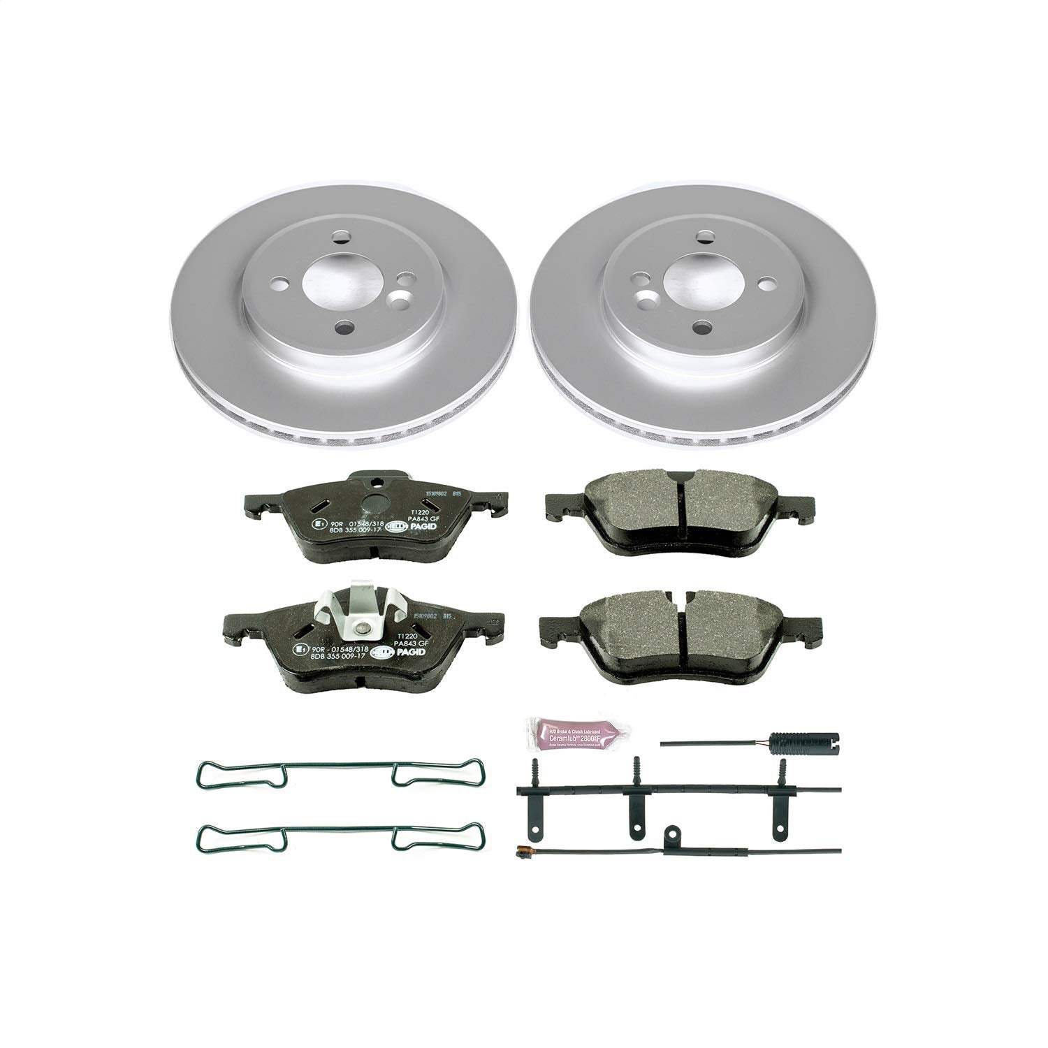 Power Stop ESK5724 Euro-Stop Front Brake Kit Mini Cooper For Mini Cooper 2002-2006 [Model Specific]