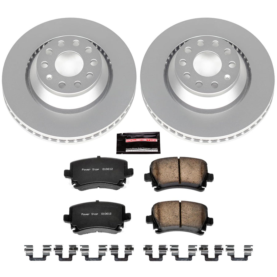 Power Stop CRK4628 Z23 Evolution Geomet Coated Brake Kit For VW CC, VW GTI, VW Golf R, VW Passat, Volkswagen [Model Specific]