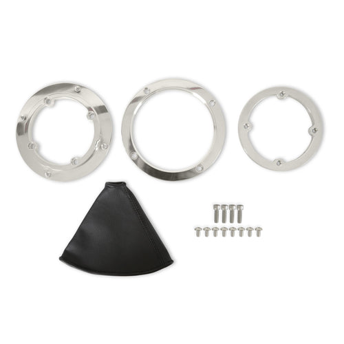 Hurst Shifter Boot and Bezel 116000HST - Round - Polished Finish