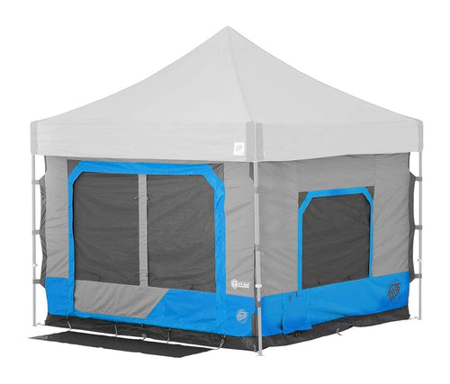 Camping Cube E-Z UP 6.4, Converts 10' Straight Leg Canopy into Camping Tent (Canopy/SHELTER NOT Included), Splash