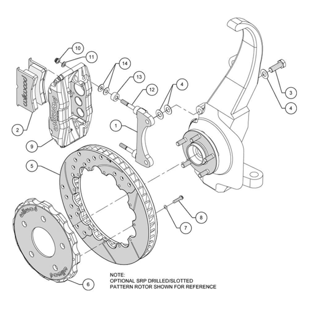 Front Hat Kit FNSL6R, 14.00"