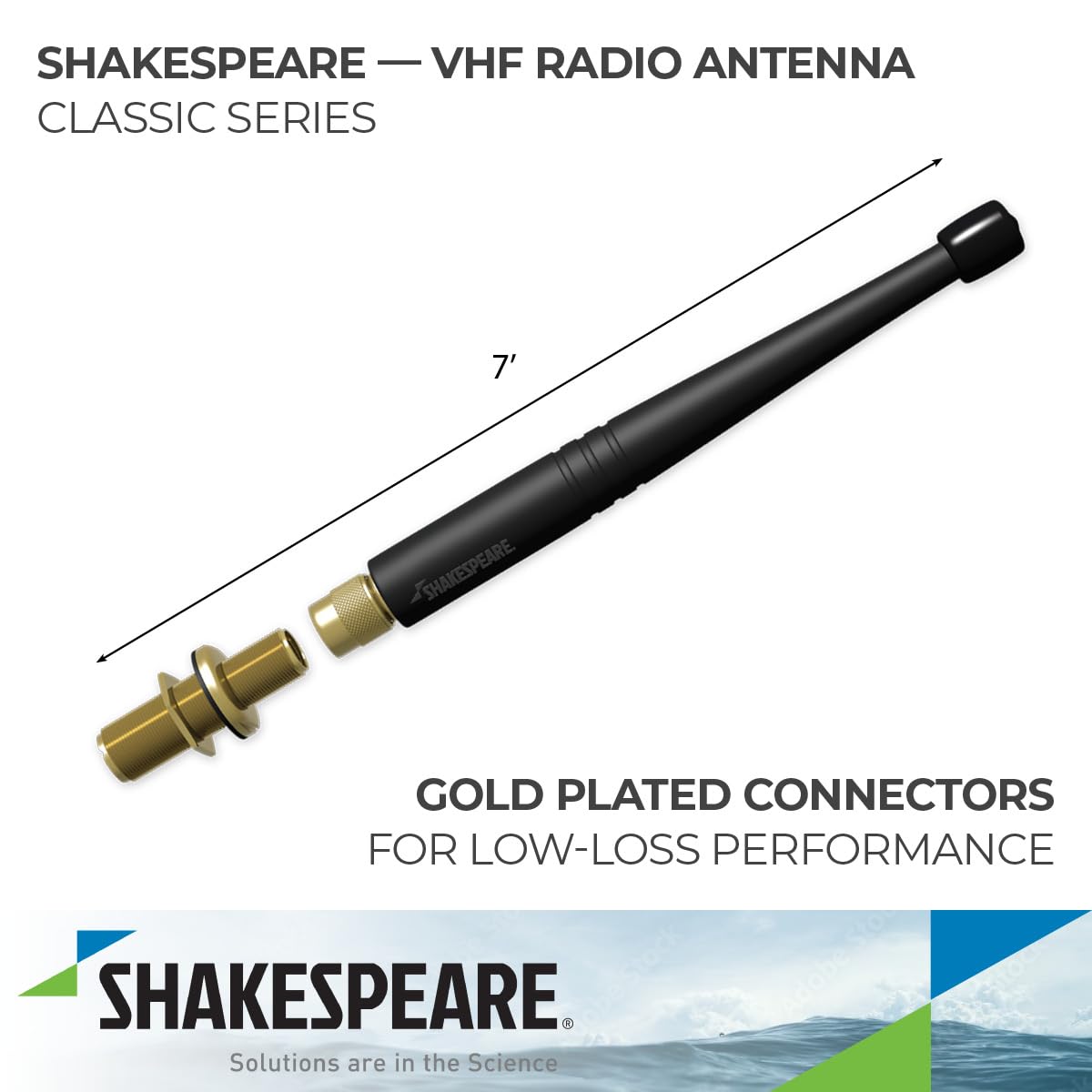 VHF Shakespeare 7in 5912 Rubber Duck Antenna