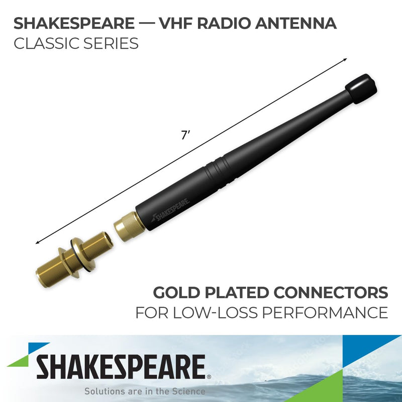 VHF Shakespeare 7in 5912 Rubber Duck Antenna