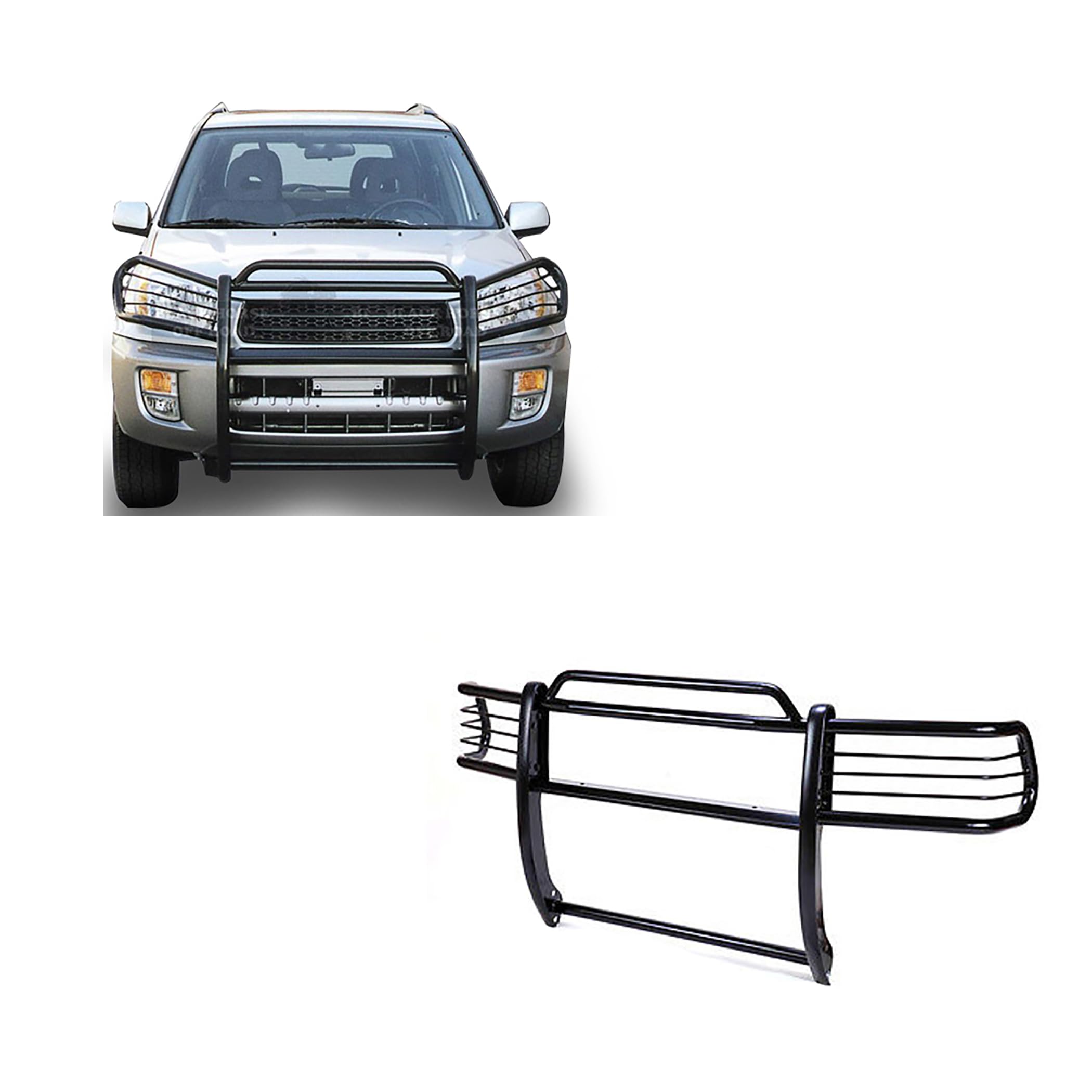 Grille Brush Black Horse Bumper Guard Modular Compatible with 2001-2005 Toyota RAV4-17TH26MA