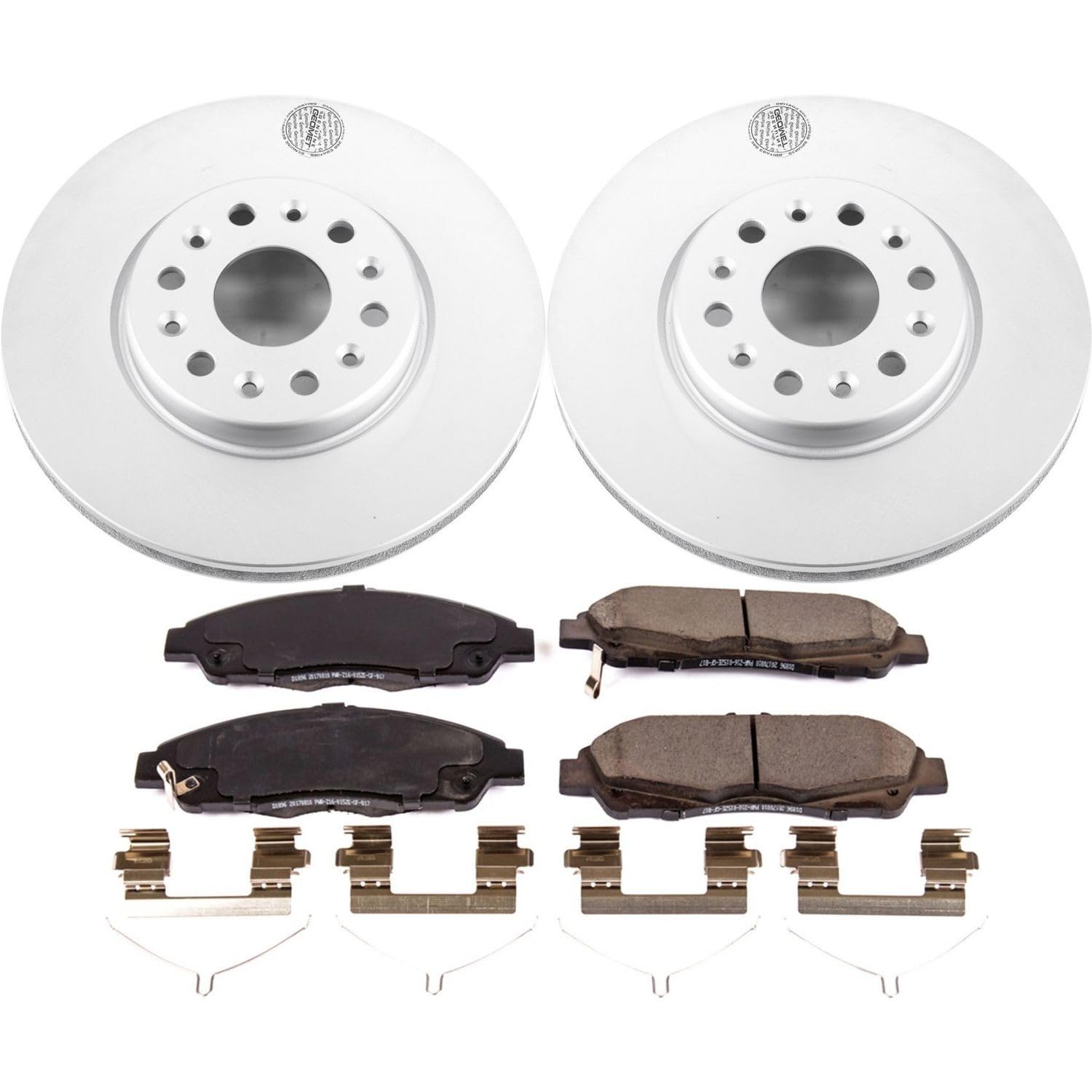 Coated Brake Rotor and Ceramic Brake Pads- Front Power Stop CRK7409