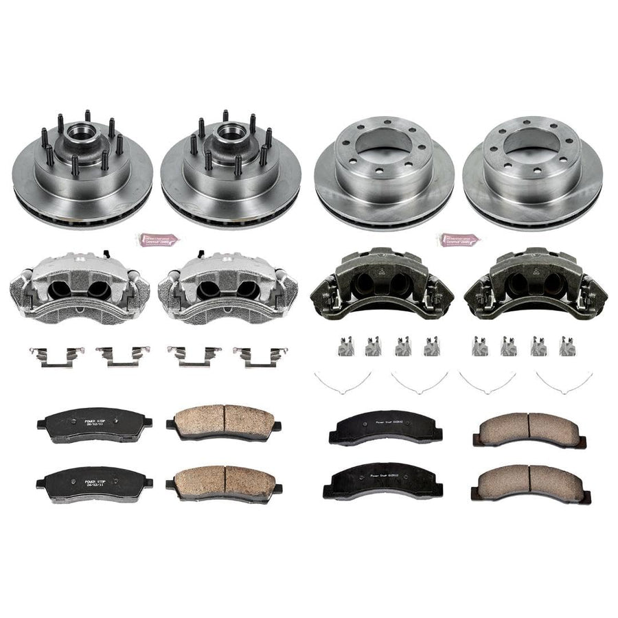 Power Stop KCOE1892A 1-Click Autospecialty OE Replacement Brake Kit with Calipers For Ford F-250 Super Duty 2000-2001, Ford F-350 Super Duty 2000-2002 [Model Specific]