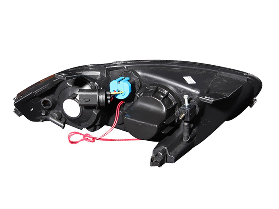 Anzo USA Black Halo 121437 Projector Headlight with Clear Lens and Amber Reflector for Chevrolet Cavalier