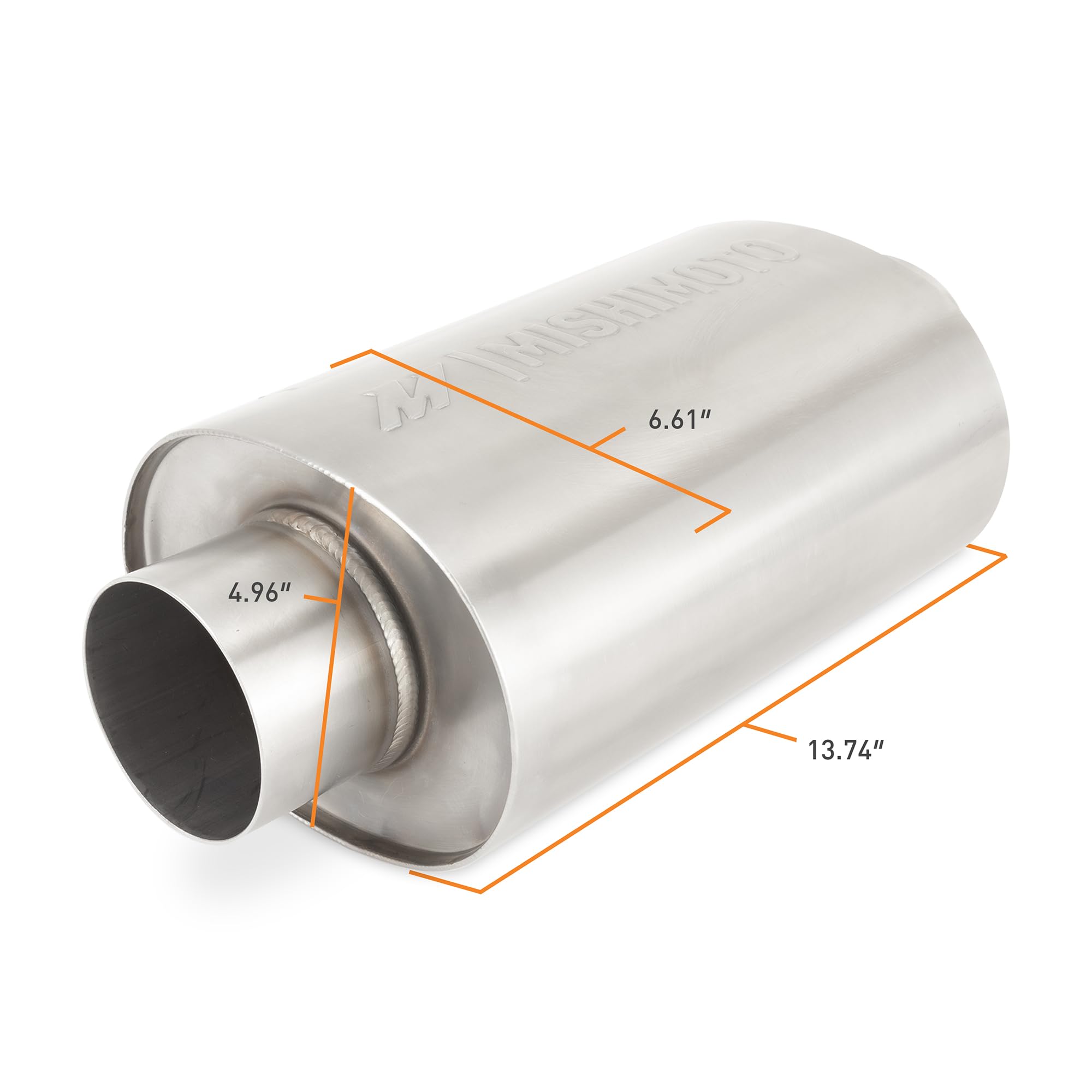 Mishimoto Stainless-Steel Universal Exhaust Resonator, 2.5-Inch