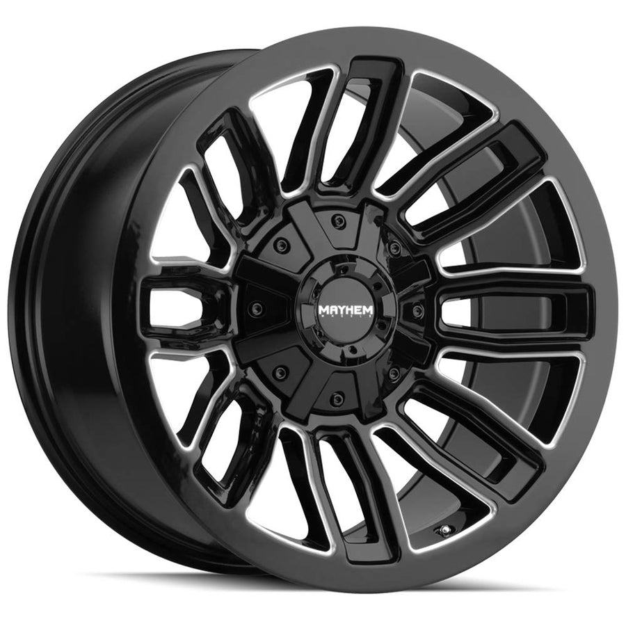 20x10 MAYHEM Decoy (8108) 5x139.7/5x150-19et mm Gloss Black/Milled Spokes Wheel