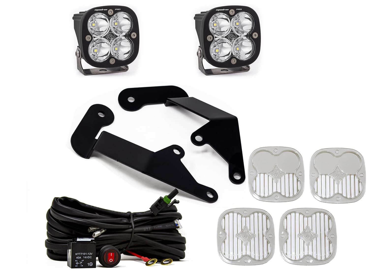 Baja Designs A-Pillar Squadron Sport LED Light Kit for Ford Bronco Sport 2021-23 - Includes Switch Wiring Harness (Clear Lens Pack)