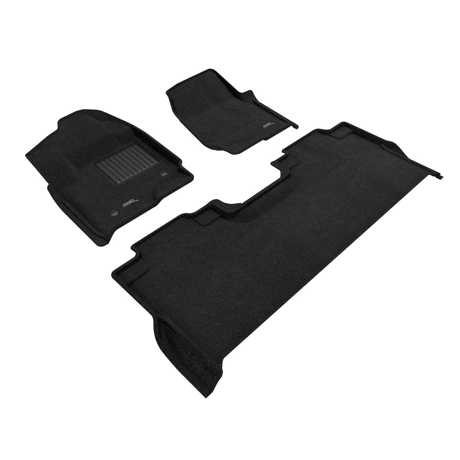 Kagu 3D MAXpider Floor Mat (Black) Compatible with Ford F-250/350 / 450 Crew CAB 2023-2026 Bucket Seats (W/Under SEAT Storage) - Full Set