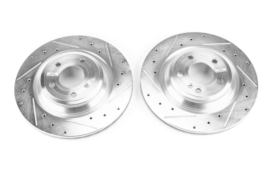 Power Stop Drilled and Slotted EBR1464XPR Rear Brake Rotor Pair For Mercedes-Benz SL400 2015-2016, Mercedes-Benz SL450 2017-2020, Mercedes-Benz SL550 2013-2018 [Model Specific]
