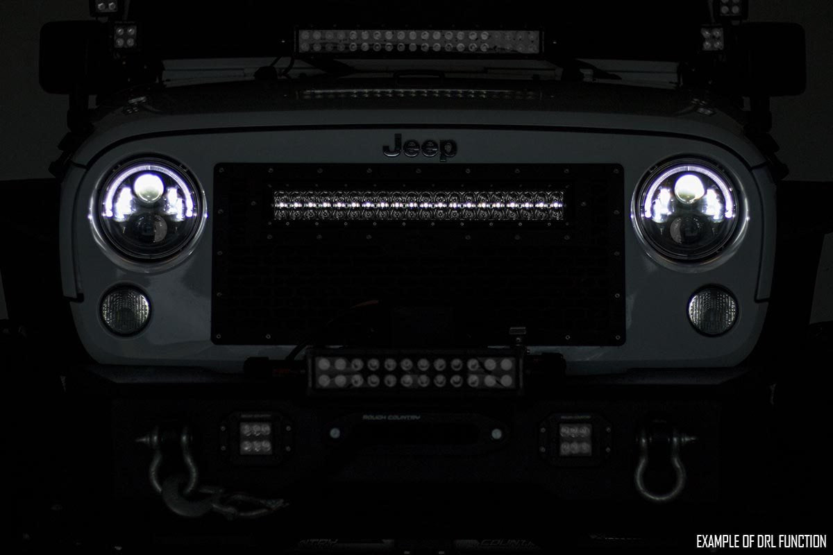 20" Rough Country Black Series Dual Row LED CREE Light Bar | White DRL - 70920BD