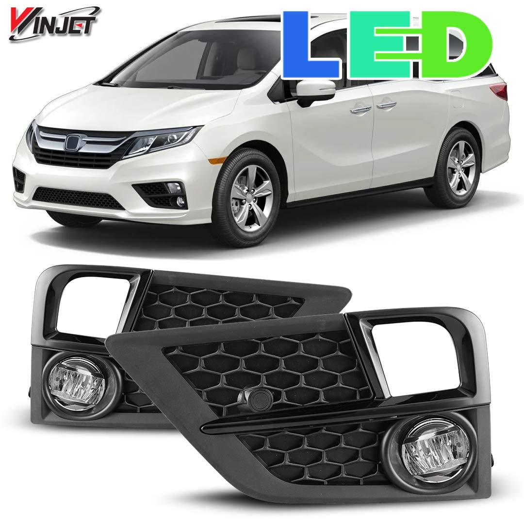 Winjet Driving LED Fog Lights OEM Series for [2018 2019 2020 Honda Odyssey] + Switch + Wiring Kit